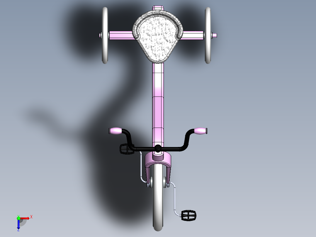 儿童三轮车概念--sw俯视图