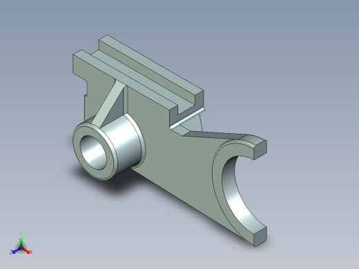 831002拨叉三维图. www.jxdiguo.com