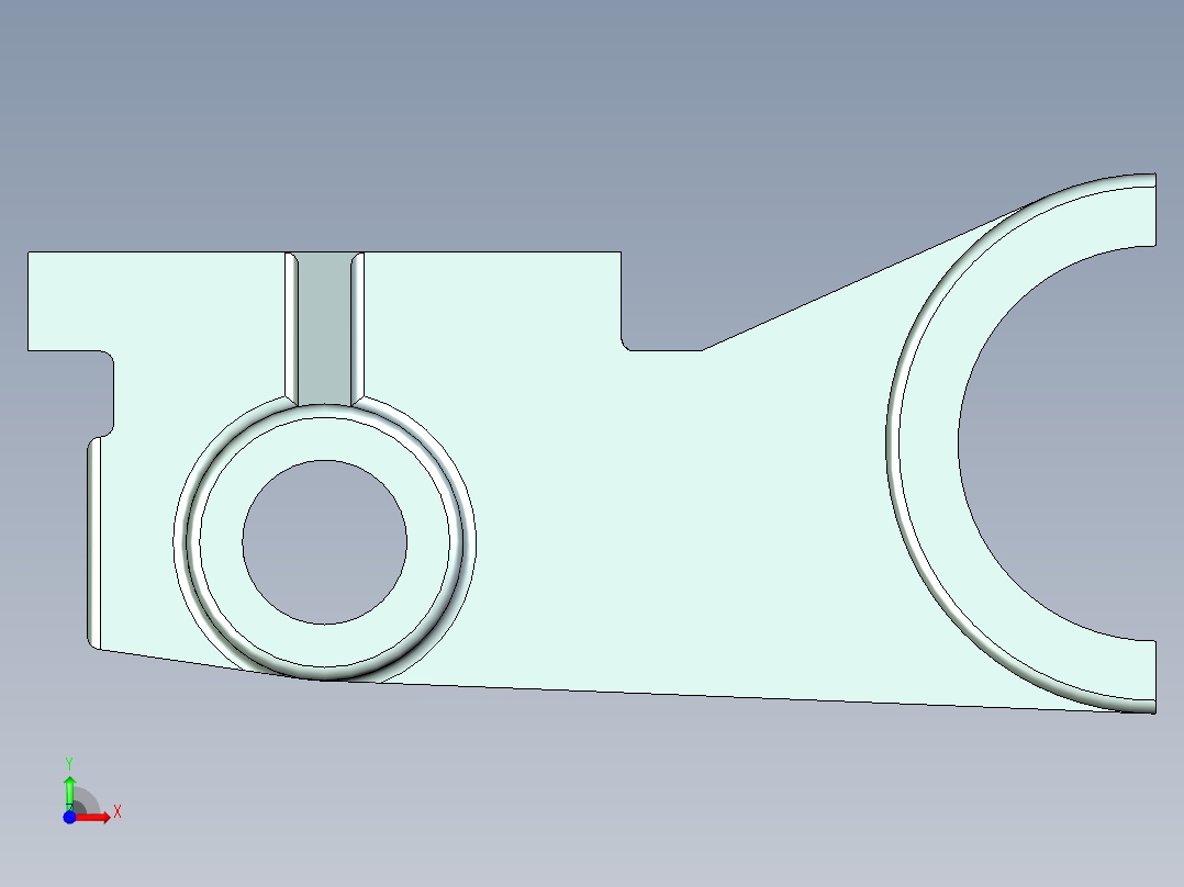 831002拨叉三维图. www.jxdiguo.com前视图