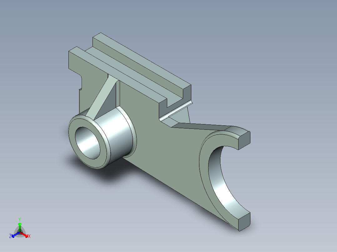 831002拨叉三维图. www.jxdiguo.com正等轴测图