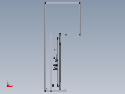 全自动硬纸板包装机 三维和二维图纸及设计说明书前视缩略图
