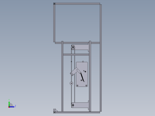 全自动硬纸板包装机 三维和二维图纸及设计说明书左视缩略图