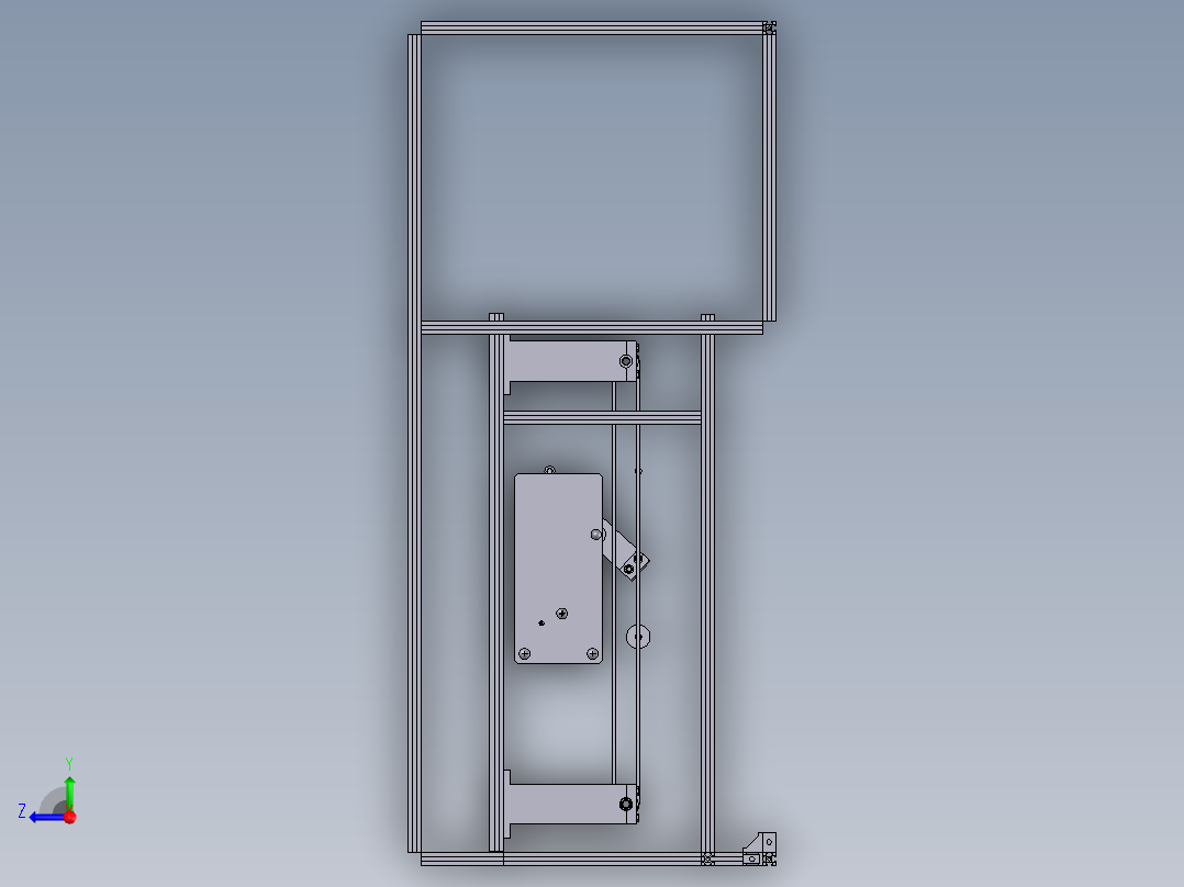 全自动硬纸板包装机 三维和二维图纸及设计说明书右视图