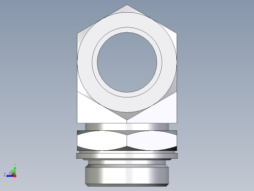 卡套式工业通用硬管接头EO_Adjustable_locknut_branch_tee_TEE35LMCF右视缩略图