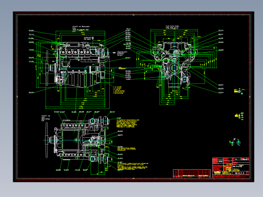 德国MTU（奔驰子公司）的柴油发动机图纸