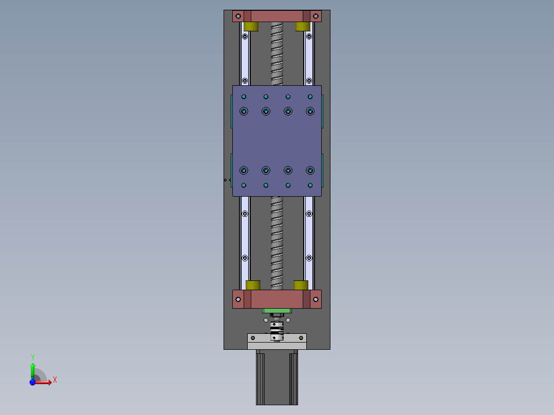丝杆滑台前视图