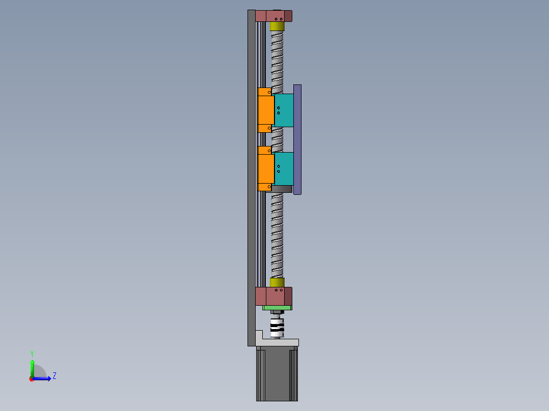 丝杆滑台左视图