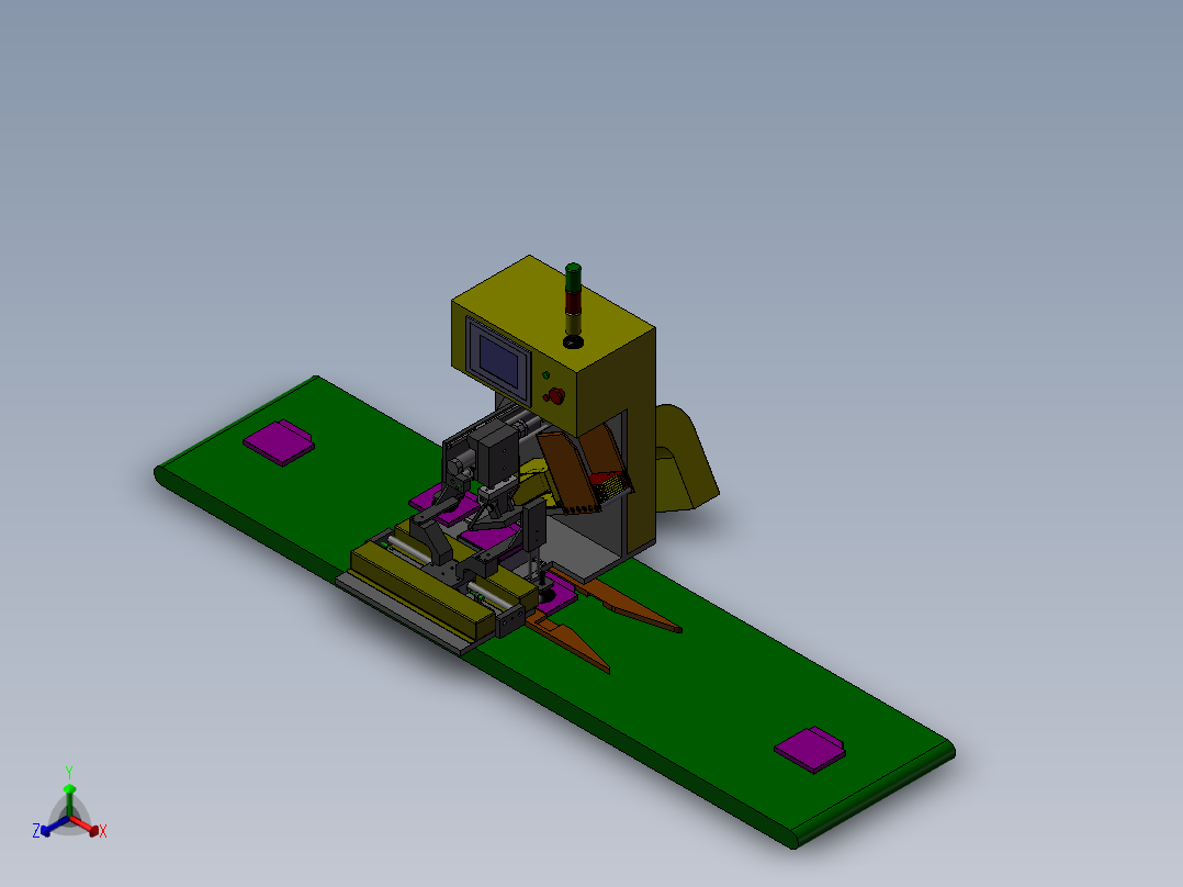 光驱贴膜机三维模型正等轴测图