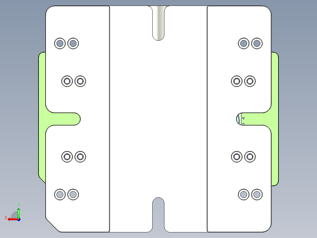 X3-B笔记本CNC工装夹具三维模型-CNC6-1013后视图