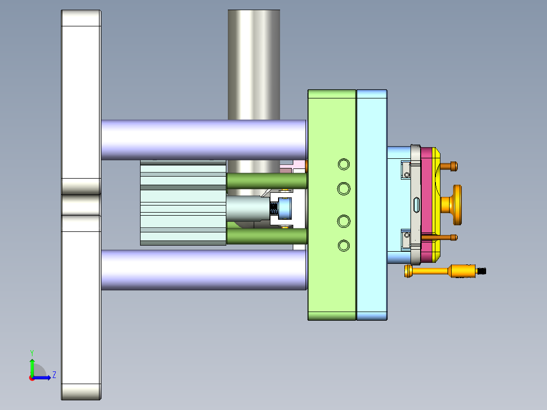 X3-B笔记本CNC工装夹具三维模型-CNC6-1013左视图