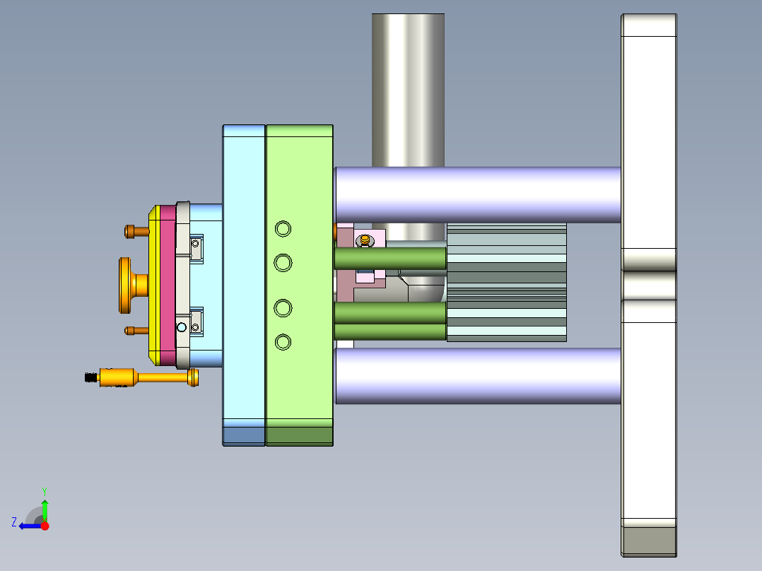 X3-B笔记本CNC工装夹具三维模型-CNC6-1013右视图