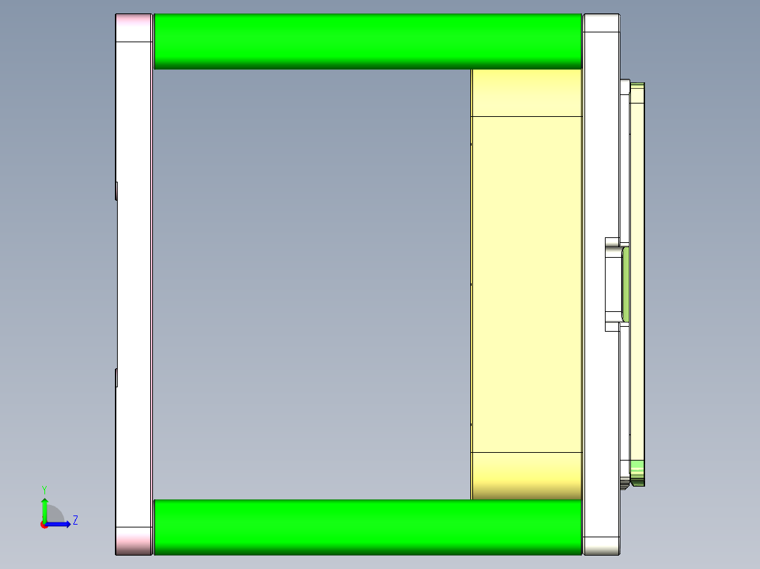 FONE-D笔记本CNC工装夹具三维模型-CNC3-1114左视图