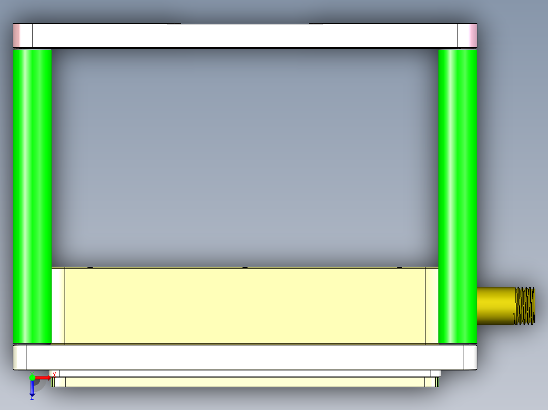 FONE-D笔记本CNC工装夹具三维模型-CNC3-1114俯视图
