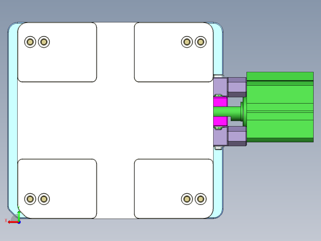 X1-笔记本CNC工装夹具三维模型CNC1-1130后视图