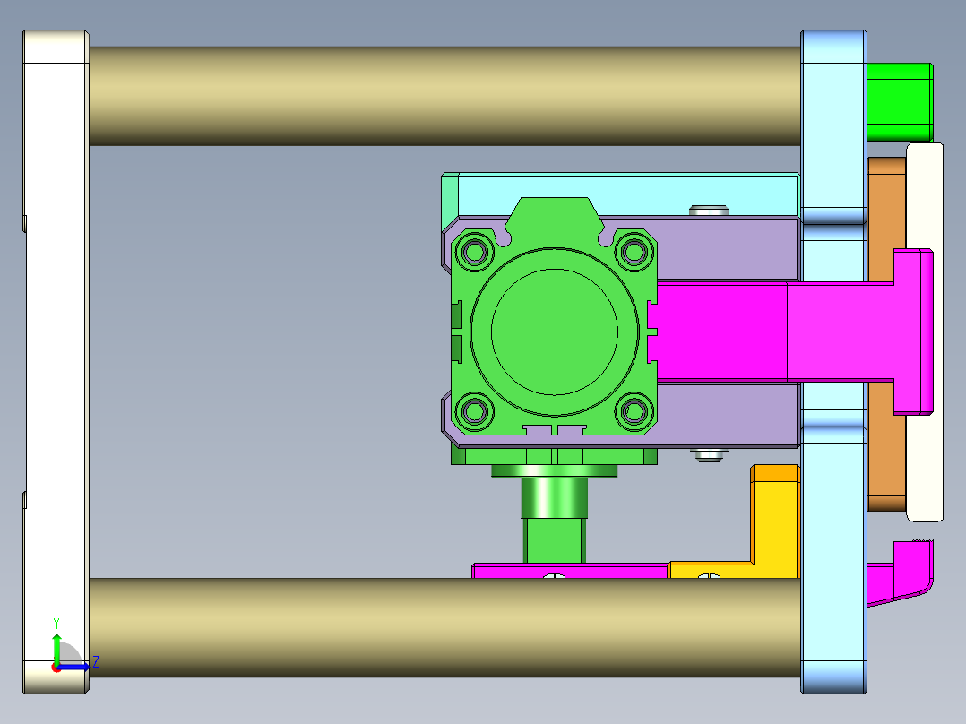 X1-笔记本CNC工装夹具三维模型CNC1-1130左视图