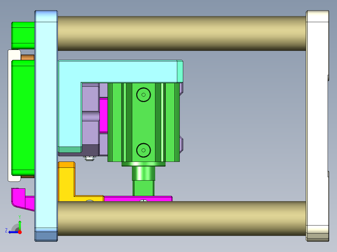 X1-笔记本CNC工装夹具三维模型CNC1-1130右视图