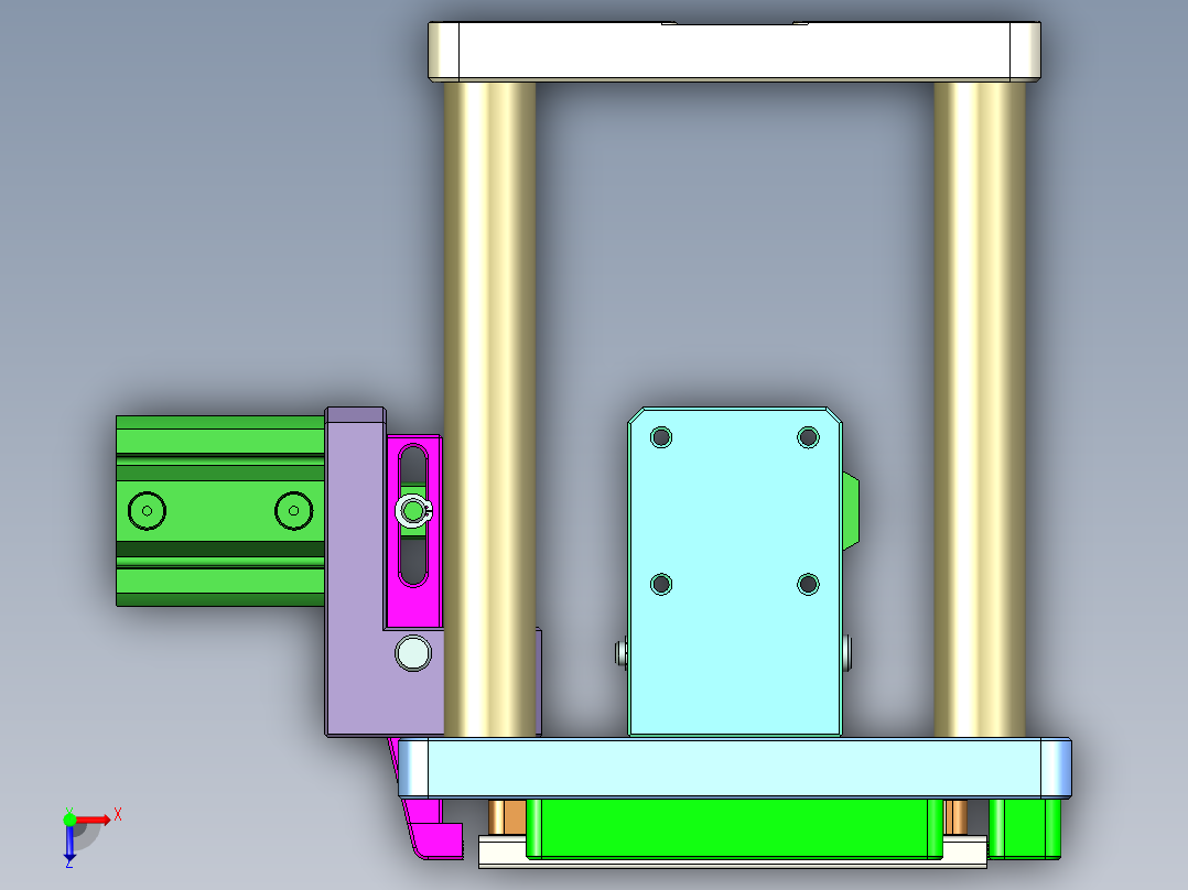 X1-笔记本CNC工装夹具三维模型CNC1-1130俯视图