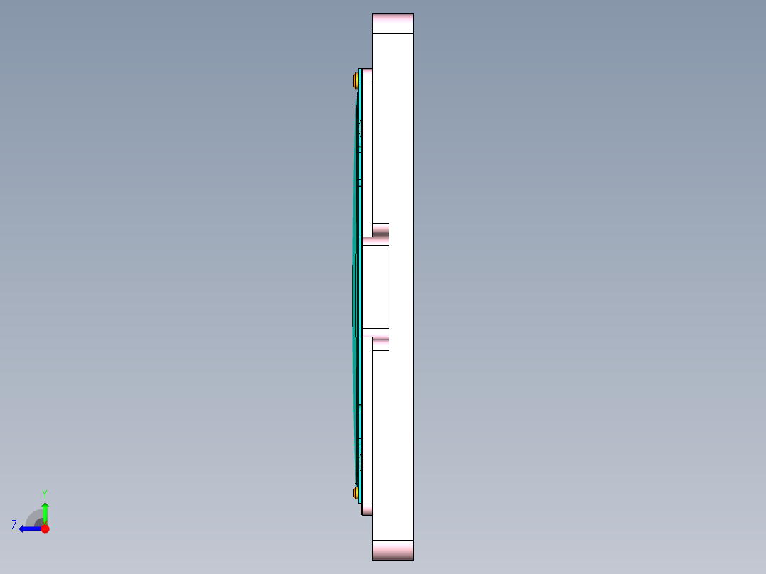 ZAZ00-A-笔记本CNC工装夹具三维模型CNCDAMO右视图