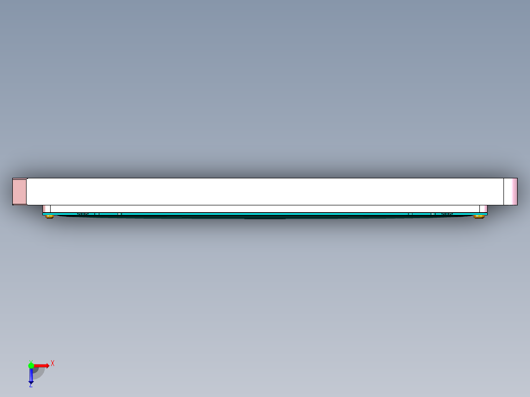 ZAZ00-A-笔记本CNC工装夹具三维模型CNCDAMO俯视图