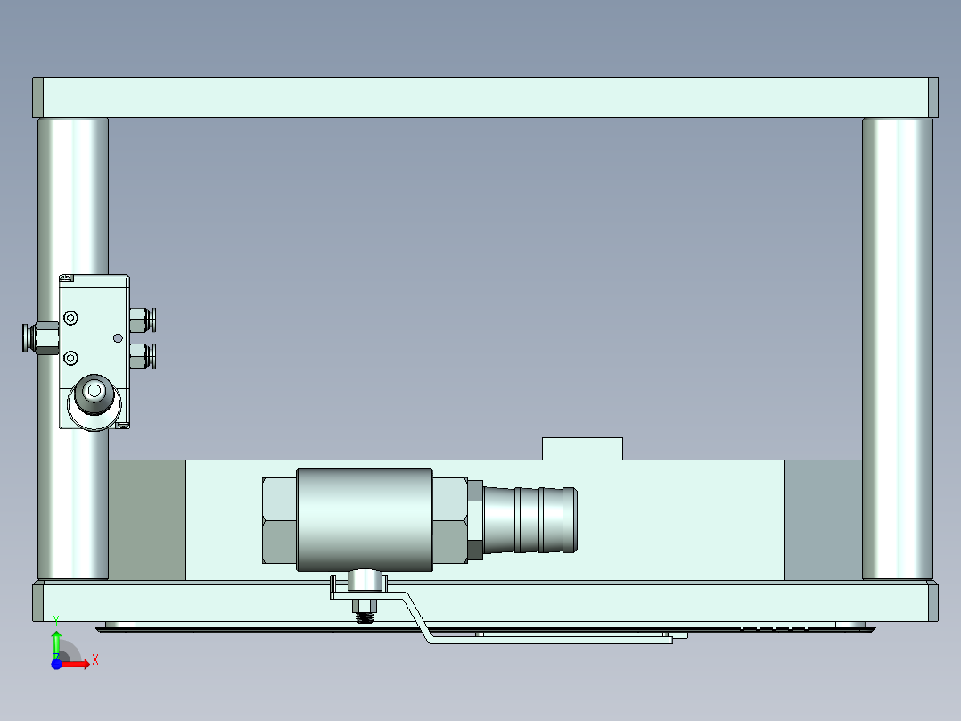 C15C-笔记本CNC工装夹具三维模型cnc3前视图