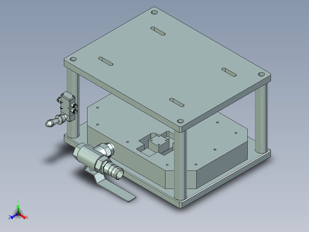 C15C-笔记本CNC工装夹具三维模型cnc3正等轴测图
