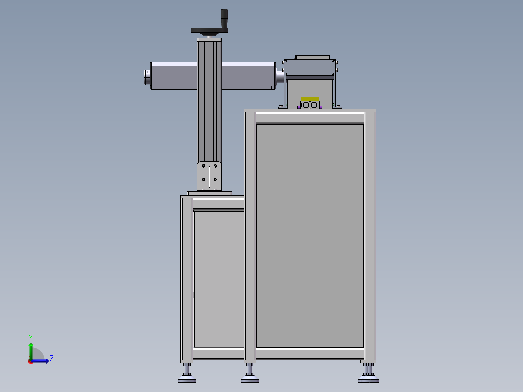 圆筒笔激光打标机sw18可编辑左视图