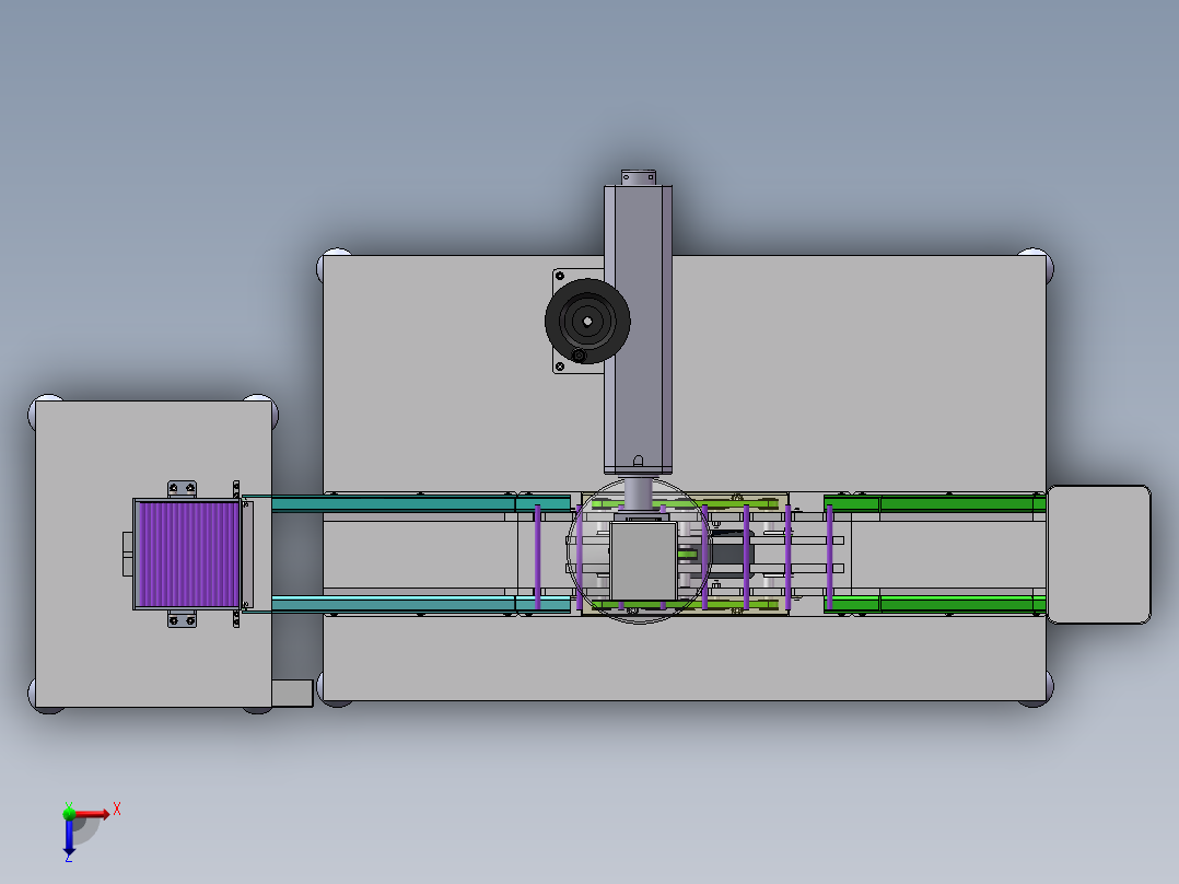 圆筒笔激光打标机sw18可编辑俯视图