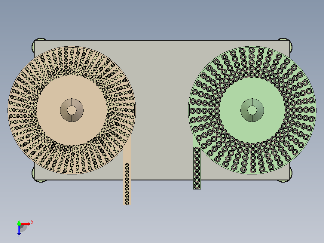 钻头自动组装冲压机creo5.0.zip俯视图