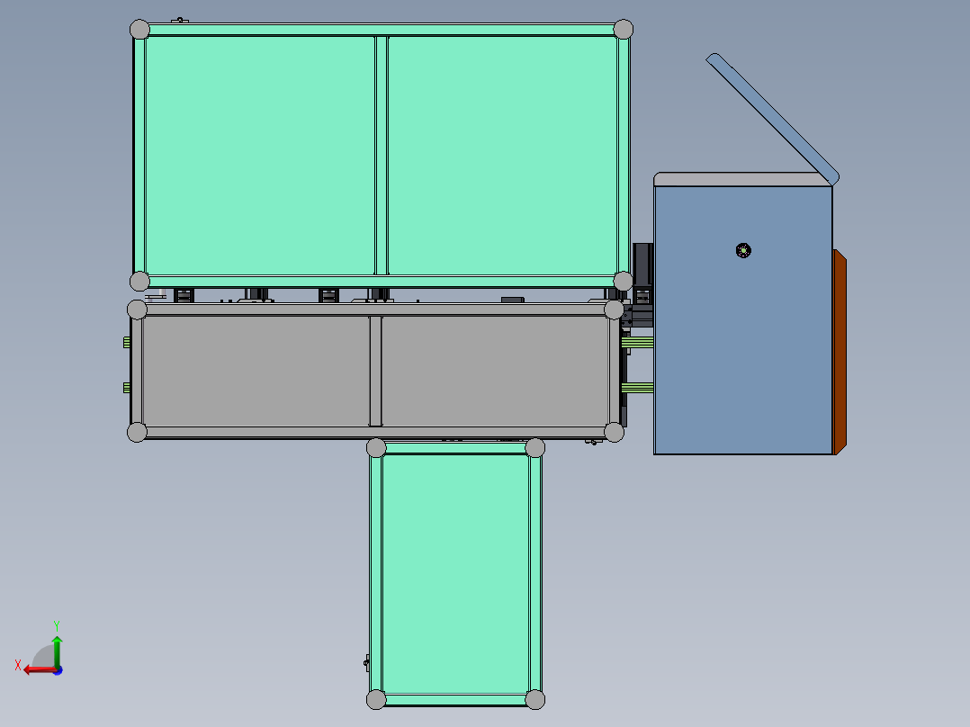 基板插件自动生产线sw18可编辑后视图