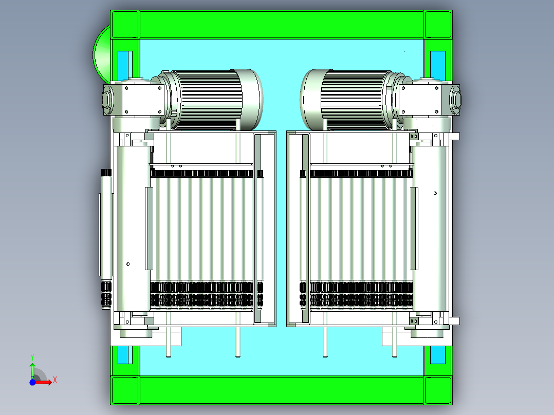 圆轴自动分选设备设计前视图
