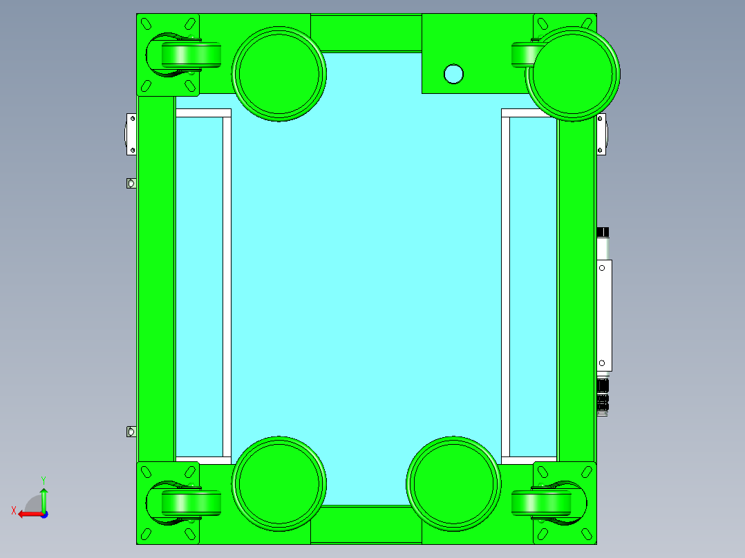 圆轴自动分选设备设计后视图