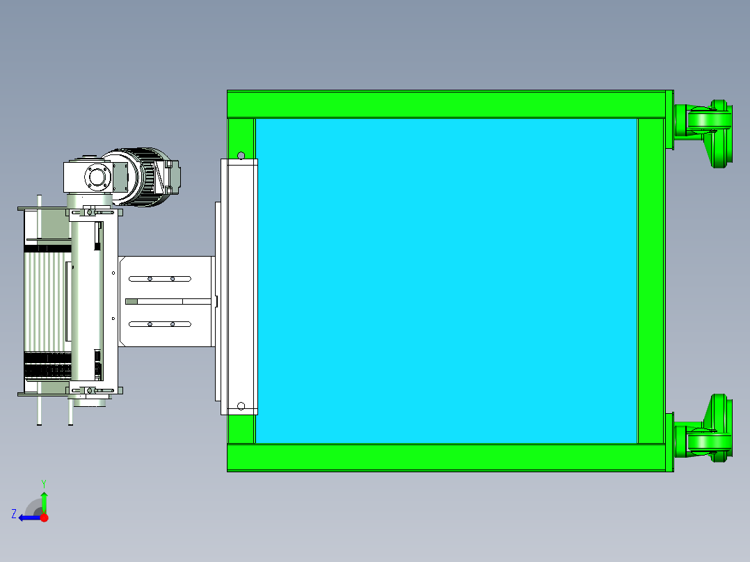 圆轴自动分选设备设计右视图