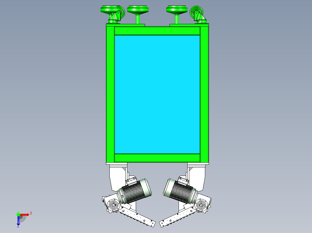 圆轴自动分选设备设计俯视图