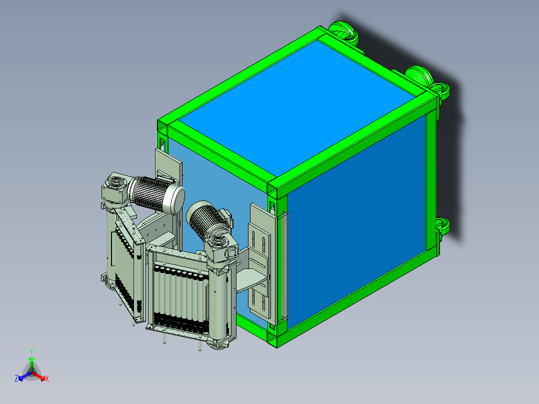 圆轴自动分选设备设计正等轴测图