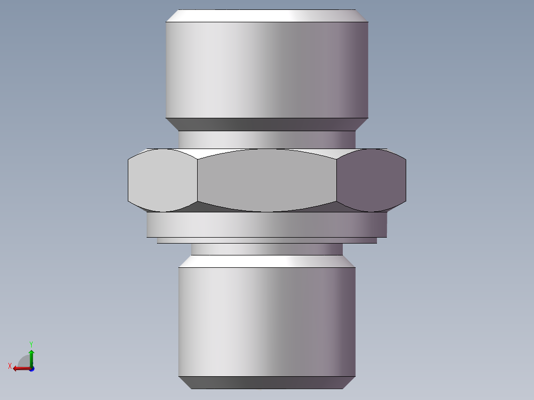 公制螺纹ED密封、1CM-16-14WD后视图