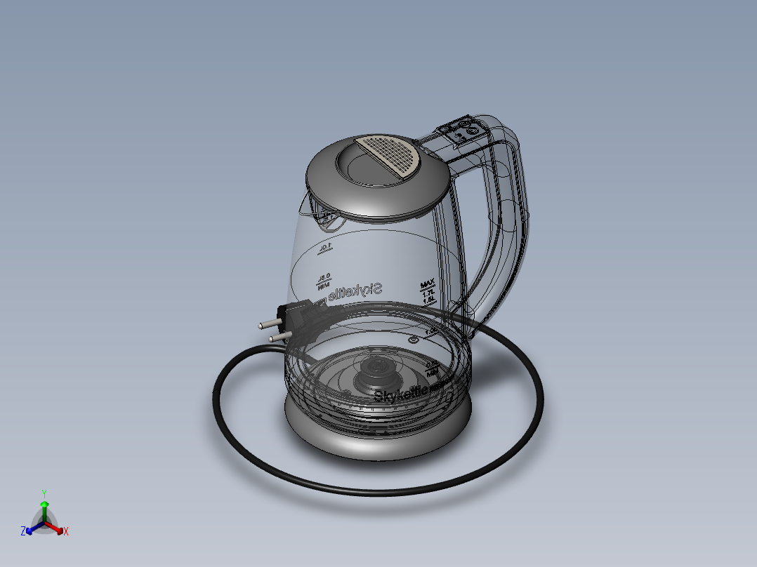 电饭煲 电热水壶(3)正等轴测图