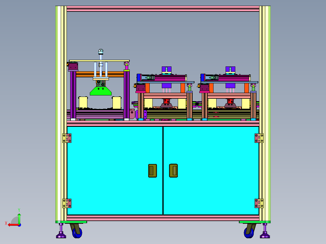 计算机主板显卡分拆设备后视图