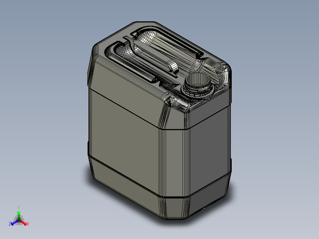 瓶子、罐子、桶(71)正等轴测图