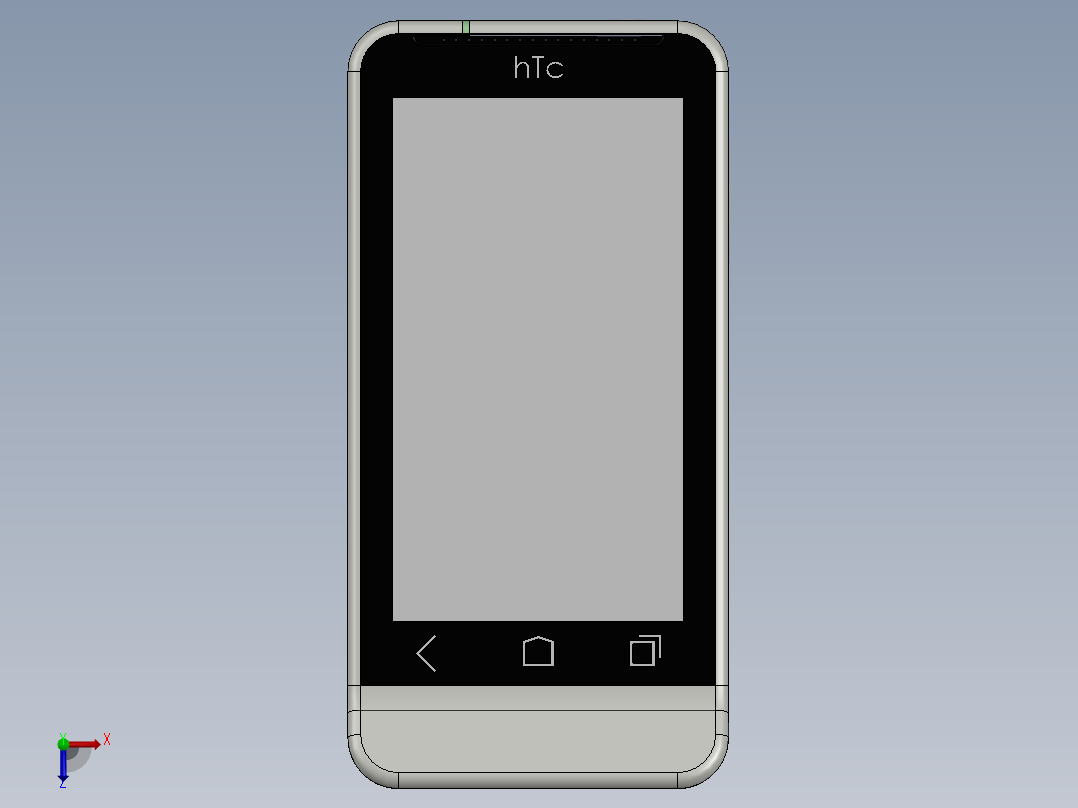 HTC 手机俯视图