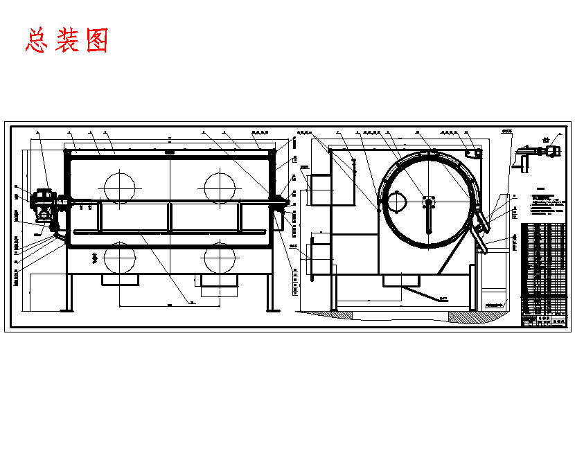 污水处理设备--微滤机样机设计6张CAD图