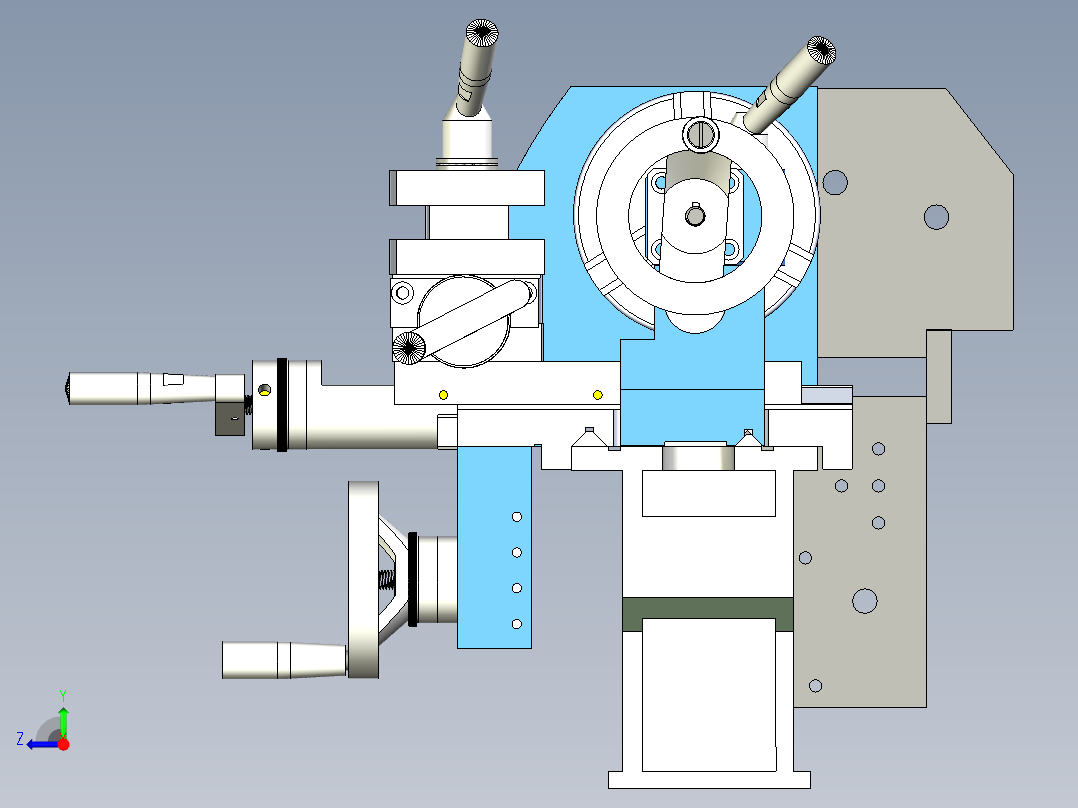 D180x300V车床模型3D图纸右视图