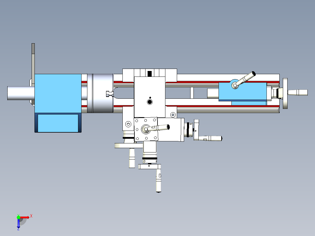 D180x300V车床模型3D图纸俯视图