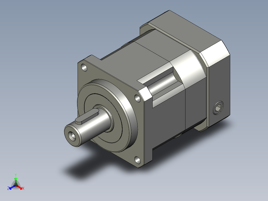 电机SB-62-5-P0-MSMD042_203正等轴测图