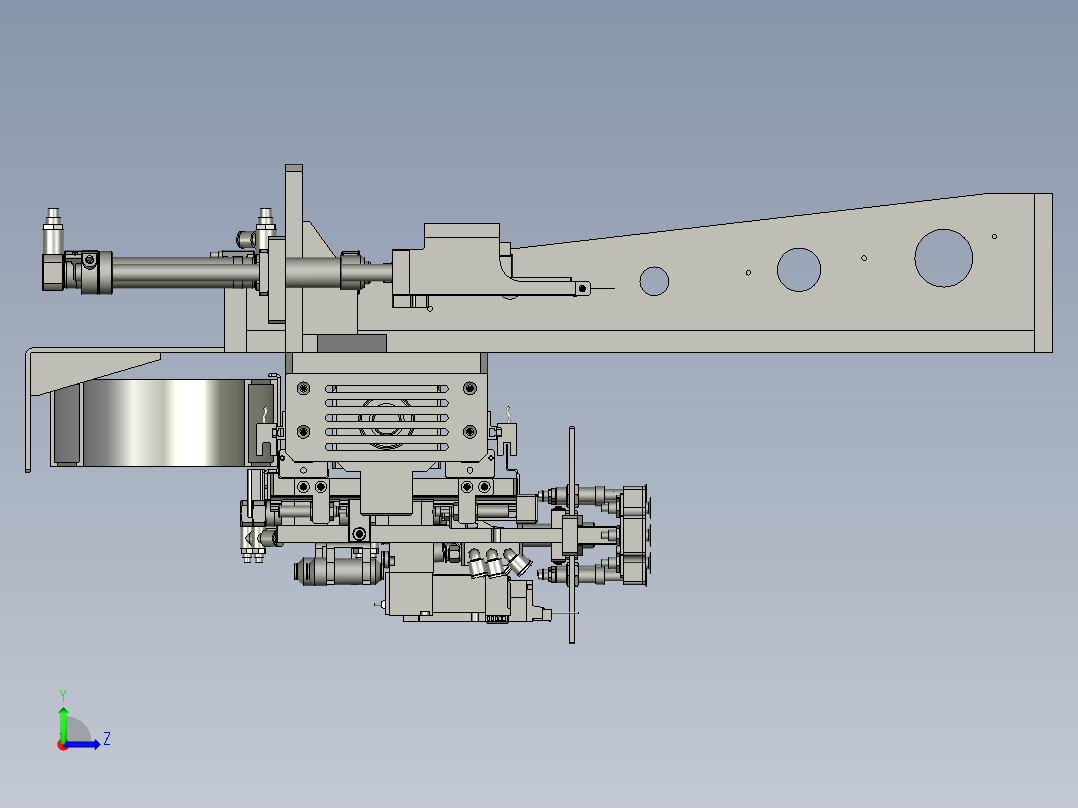 YSZ150B-03-06负极叠片机械手组件左视图