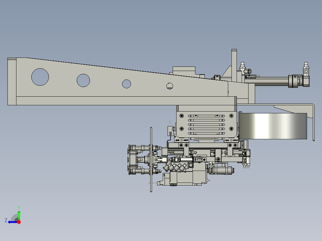 YSZ150B-03-06负极叠片机械手组件右视图