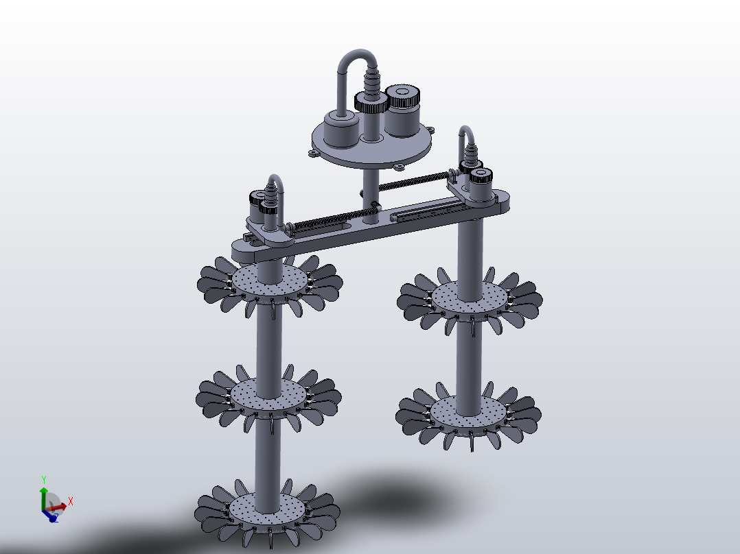 湿式吸收法净化处理废气的混匀搅拌器、配套系统主视图