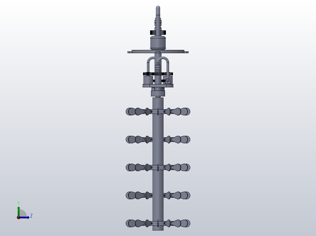湿式吸收法净化处理废气的混匀搅拌器、配套系统左视图