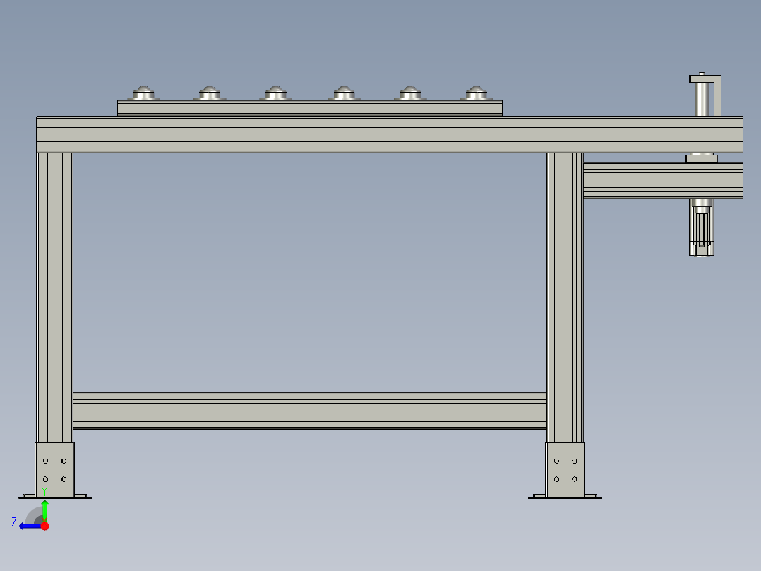 HW2V2滚珠台右视图
