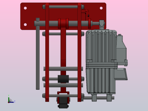 YXZ系列电力液压防风铁楔YXZ500-80HL左视缩略图
