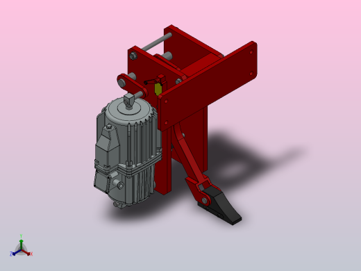 YXZ系列电力液压防风铁楔YXZ500-80HL正等轴测缩略图